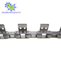 Stainless steel double pitch chain with attachment